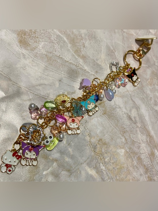 Sanrio Other - Sanrio Multicharm Gold-Tone Keychain with Pastel & Bright Accents